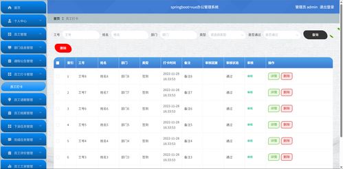 基于springboot vue的辦公管理系統